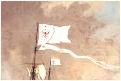 Kurbrandenburgische Flagge (Bild: Stiftung Preu&szlig;ische Schl&ouml;sser und G&auml;rten Berlin-Brandenburg (CC BY-NC-SA))