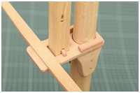 Vierkant an Rundhölzern verkleben