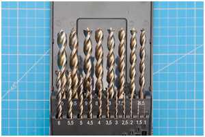 Holzbohrer 1 bis 10 mm in 0,5-mm-Abstufung