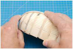 Farbmarkierungen als Schleifhilfe