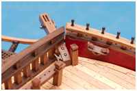 Kerbung an Holzstützen