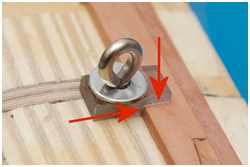 Plankenklemmen für Außenbeplankung