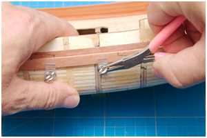 Plankenklemmen für Außenbeplankung