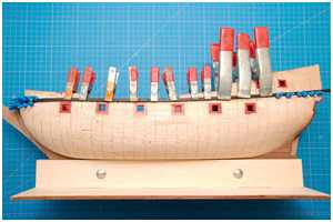 Plankenklemmen für Außenbeplankung